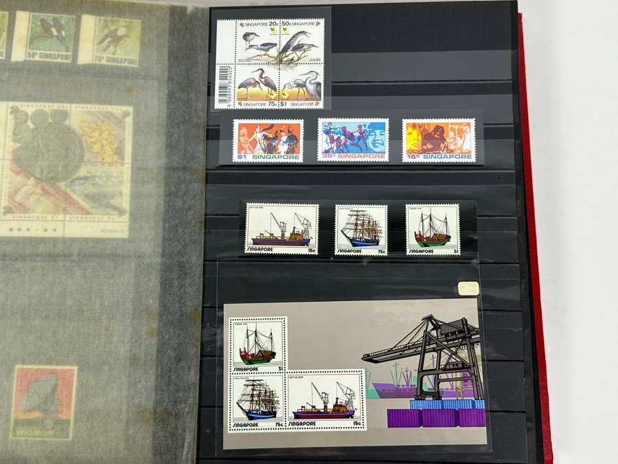 Large Collection Of Mint Stamps From Singapore And Malaysia - See Photos For Sampling Of Stamps In Book [Photo 29]