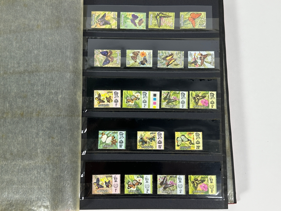 Large Collection Of Mint Stamps From Singapore And Malaysia - See Photos For Sampling Of Stamps In Book [Photo 3]