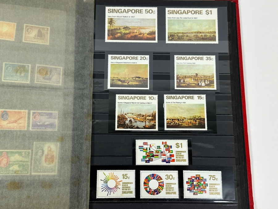 Large Collection Of Mint Stamps From Singapore And Malaysia - See Photos For Sampling Of Stamps In Book [Photo 25]