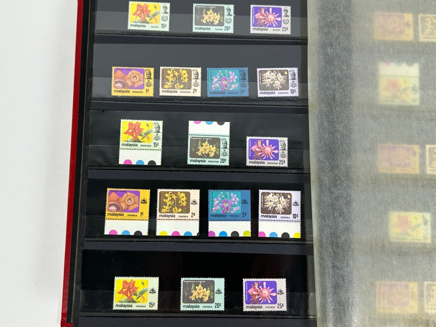 Large Collection Of Mint Stamps From Singapore And Malaysia - See Photos For Sampling Of Stamps In Book [Photo 11]
