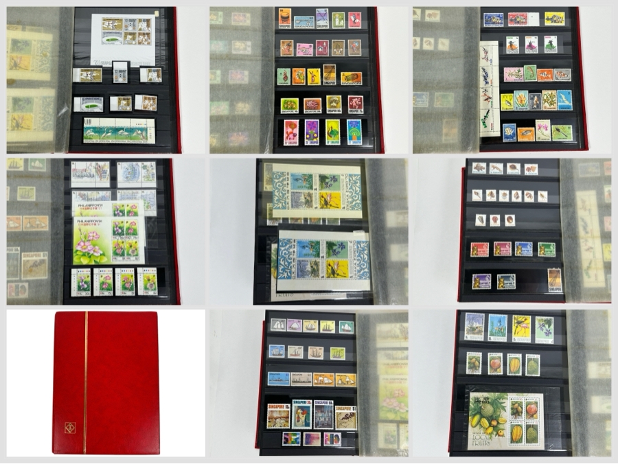 Large Collection Of Mint Stamps From Singapore And Malaysia - See Photos For Sampling Of Stamps In Book [Photo 1]