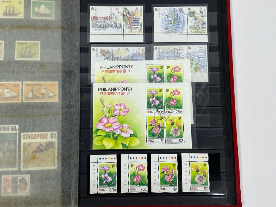 Large Collection Of Mint Stamps From Singapore And Malaysia - See Photos For Sampling Of Stamps In Book [Photo 20]