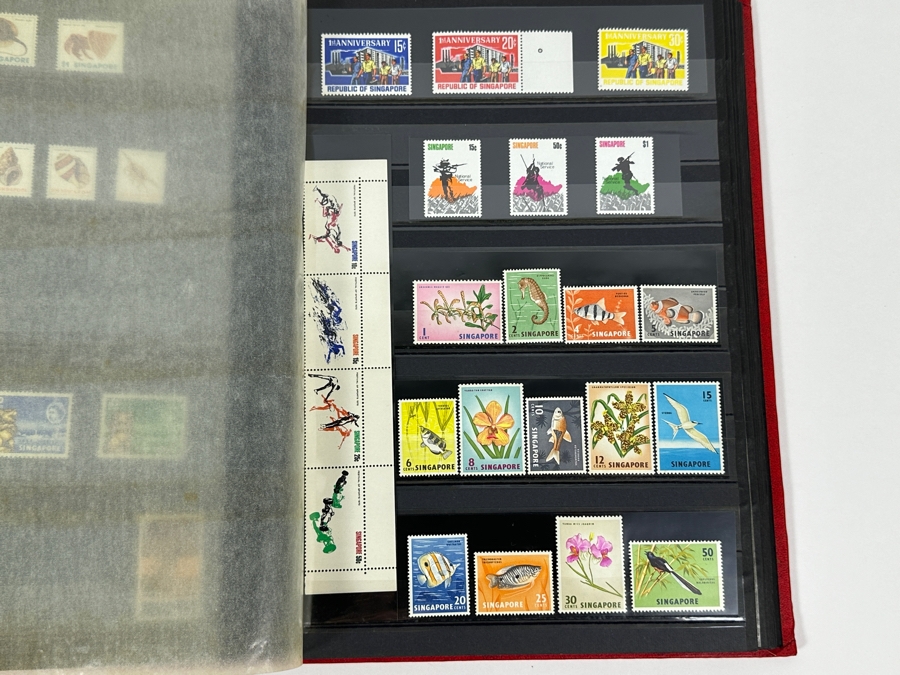Large Collection Of Mint Stamps From Singapore And Malaysia - See Photos For Sampling Of Stamps In Book [Photo 18]