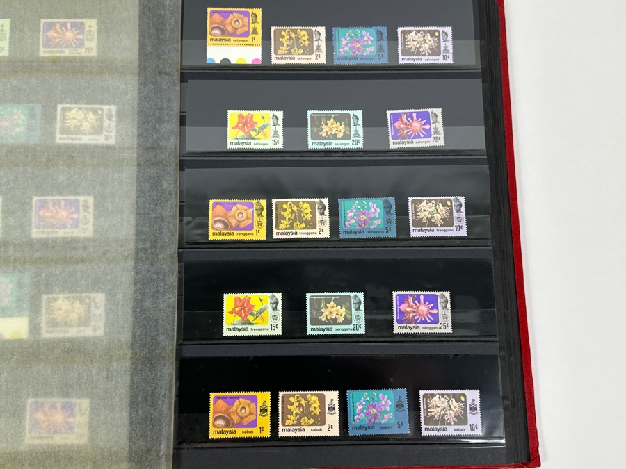 Large Collection Of Mint Stamps From Singapore And Malaysia - See Photos For Sampling Of Stamps In Book [Photo 14]