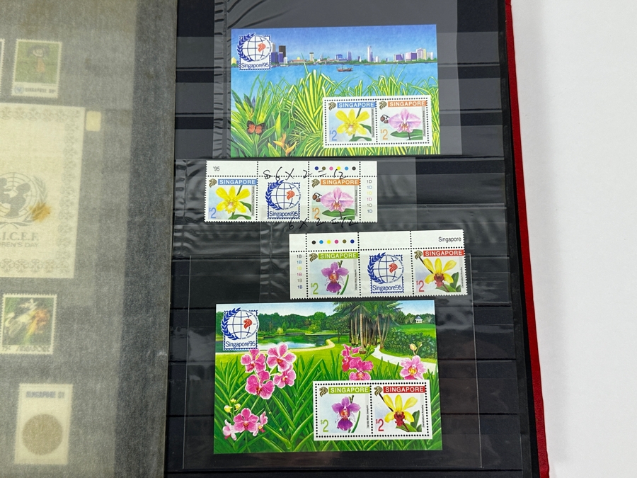 Large Collection Of Mint Stamps From Singapore And Malaysia - See Photos For Sampling Of Stamps In Book [Photo 31]