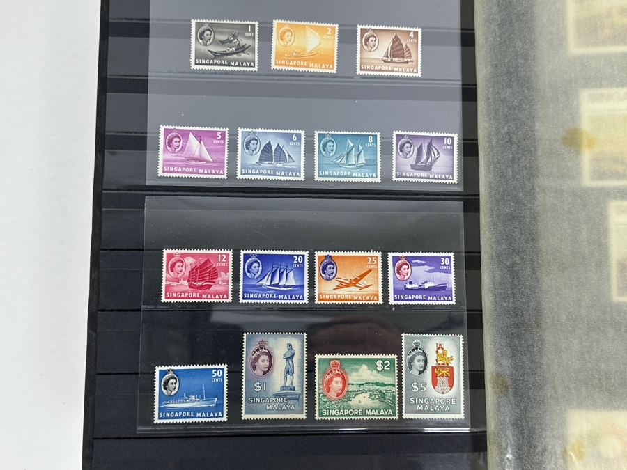 Large Collection Of Mint Stamps From Singapore And Malaysia - See Photos For Sampling Of Stamps In Book [Photo 24]