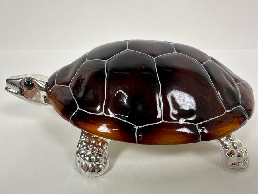 Hans Turnwald Signed Silver Plate Turtle Box 7'W [Photo 4]