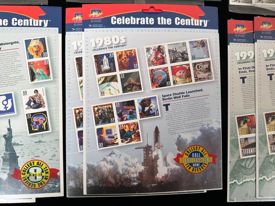 Large Collection Of United States Sealed Mint Postage Stamps Celebrate The Century From 1900-1990 Duplicates Of Each See Photos Postage Stamp Value Over $100+ [Photo 10]