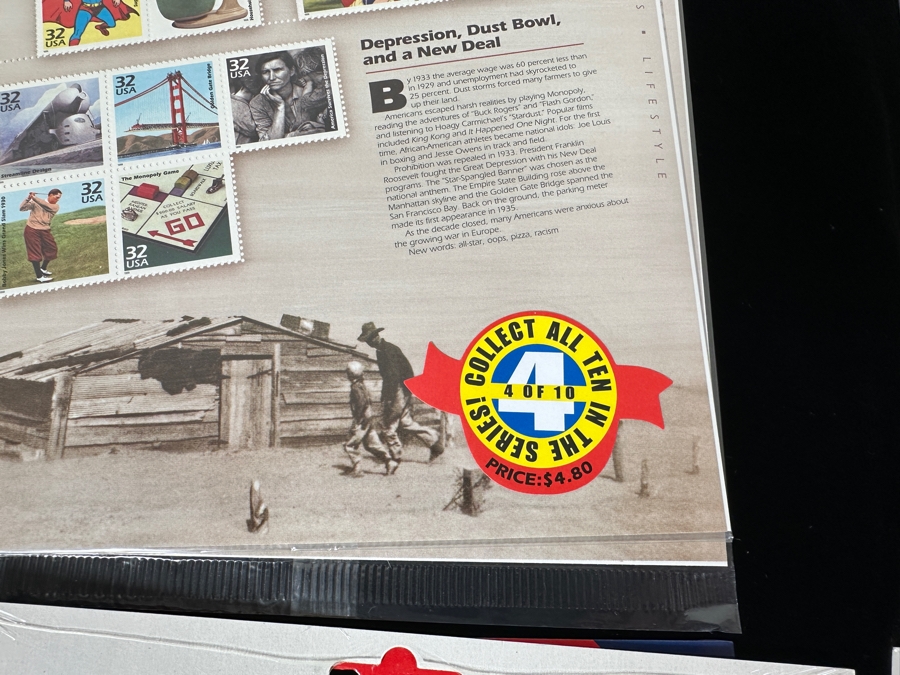 Large Collection Of United States Sealed Mint Postage Stamps Celebrate The Century From 1900-1990 Duplicates Of Each See Photos Postage Stamp Value Over $100+ [Photo 15]