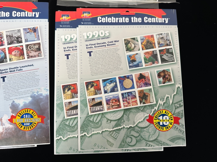 Large Collection Of United States Sealed Mint Postage Stamps Celebrate The Century From 1900-1990 Duplicates Of Each See Photos Postage Stamp Value Over $100+ [Photo 11]