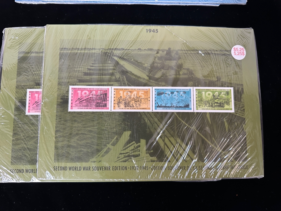 Mint Canadian Post Postage Stamps Sets Second World War Souvenir Editions 1939-1945 - 14 Sets Total Retails $73 [Photo 16]