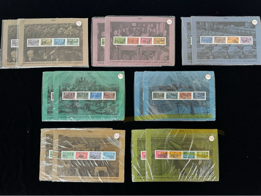 Mint Canadian Post Postage Stamps Sets Second World War Souvenir Editions 1939-1945 - 14 Sets Total Retails $73 [Photo 2]