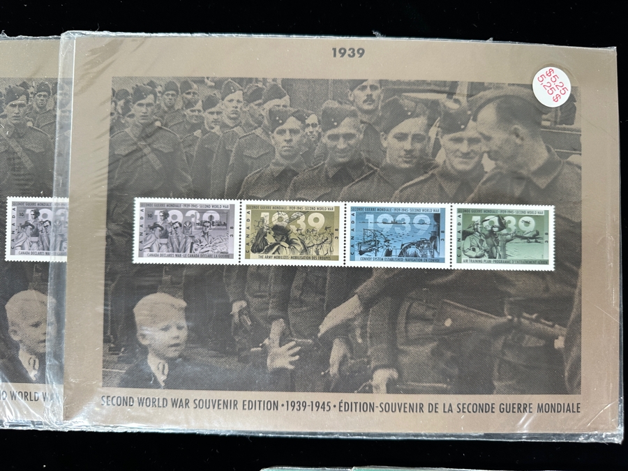 Mint Canadian Post Postage Stamps Sets Second World War Souvenir Editions 1939-1945 - 14 Sets Total Retails $73 [Photo 3]