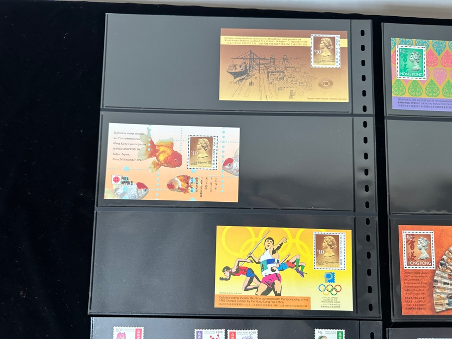Just Added - Mint Hong Kong Postage Stamps - See Photos For Stamps On Other Side Of Sheets [Photo 12]