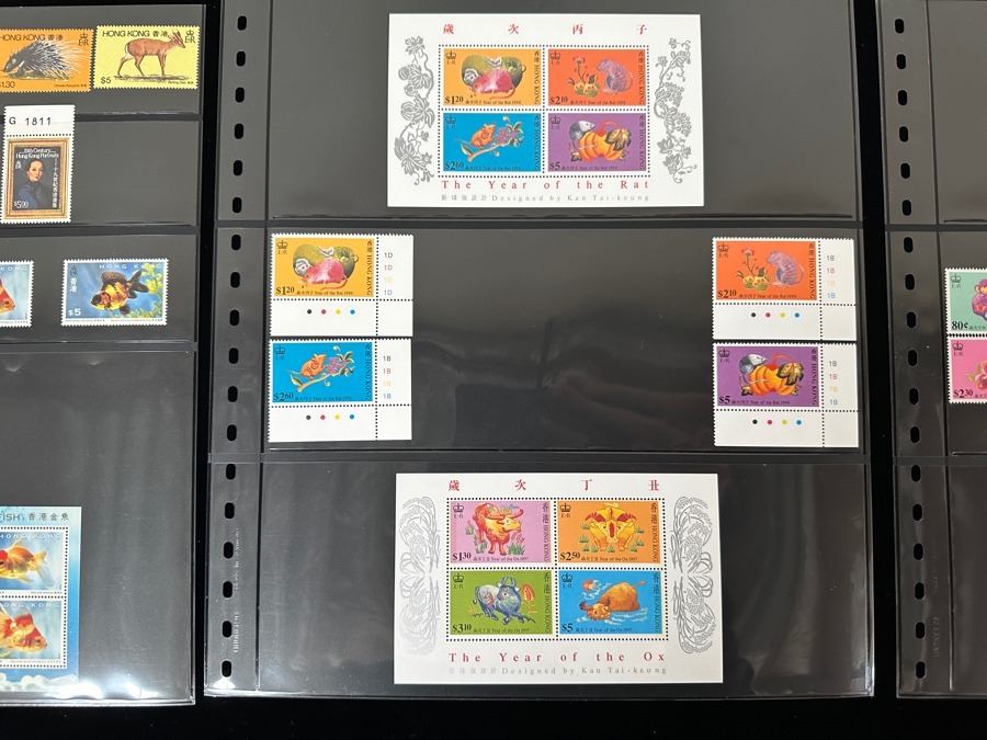 Just Added - Mint Hong Kong Postage Stamps - See Photos For Stamps On Other Side Of Sheets [Photo 10]
