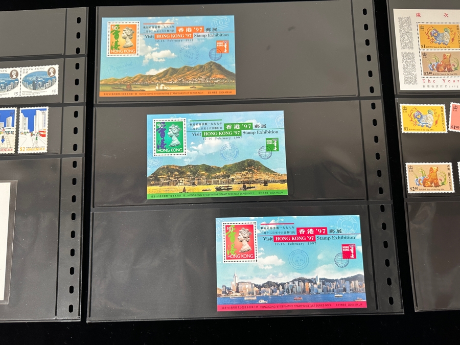 Just Added - Mint Hong Kong Postage Stamps - See Photos For Stamps On Other Side Of Sheets [Photo 18]