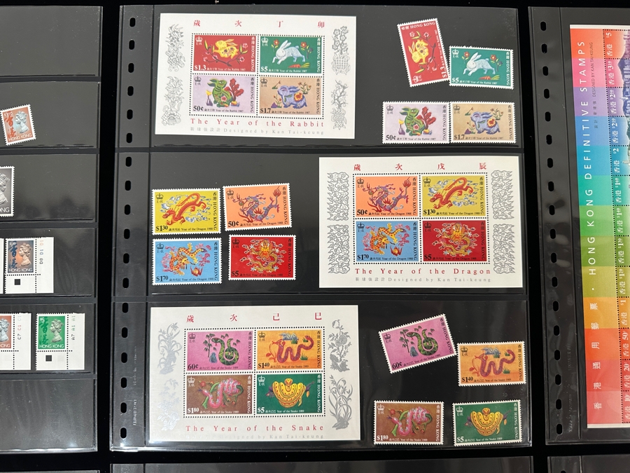 Just Added - Mint Hong Kong Postage Stamps - See Photos For Stamps On Other Side Of Sheets [Photo 6]