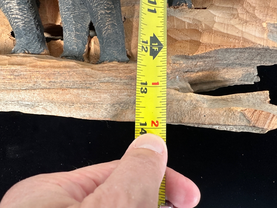 Hand Carved Wooden Elephant Wall Hanging 24'W x 14'H x 7'D See Pictures for Item Condition [Photo 11]