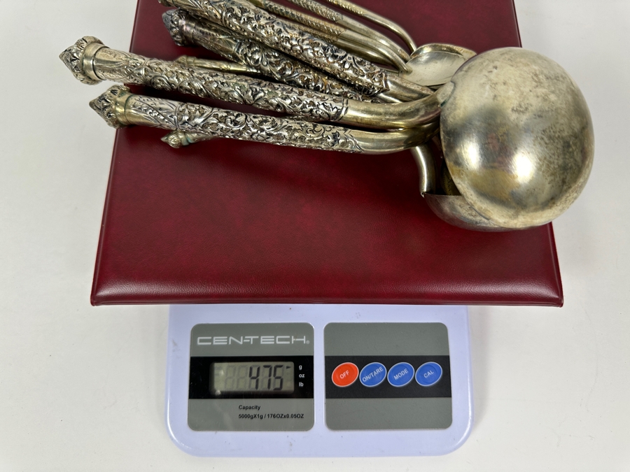.800 Silver Spoons and Ladles 475g (80% Silver - Silver Melt Value $401) [Photo 10]