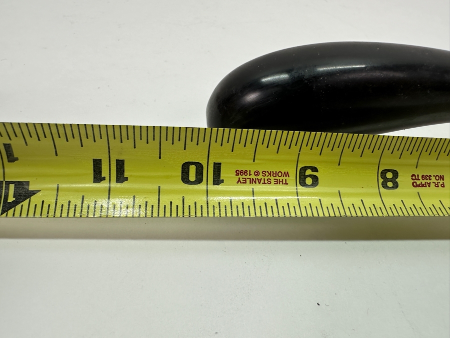 Vintage Malaysian Mohd Salleh & Sons 1260B .800 Silver Serving Spoon and Fork with Horn Handles 220g 10'L (80% Silver) [Photo 9]