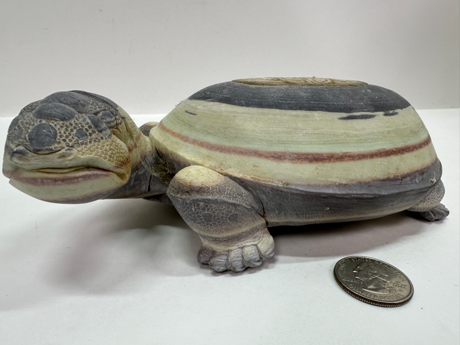 Stunning Hand Carved Chinese Stone Turtle 1,366g [Photo 4]