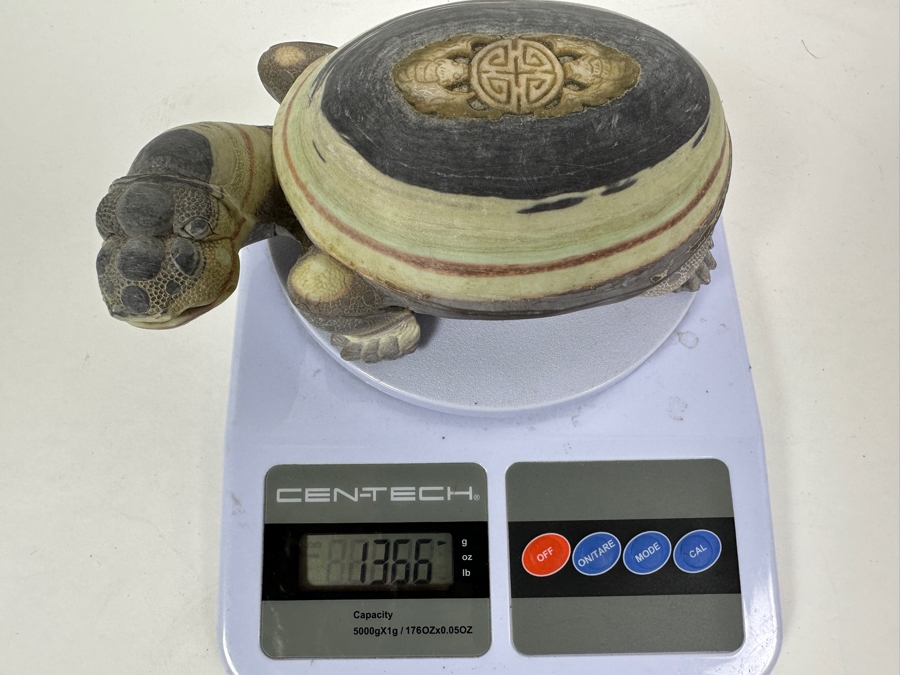 Stunning Hand Carved Chinese Stone Turtle 1,366g [Photo 14]