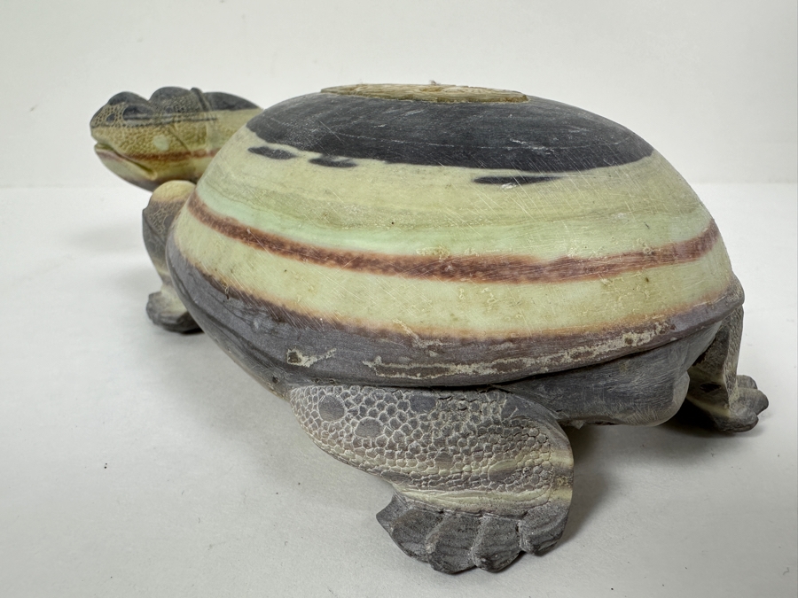 Stunning Hand Carved Chinese Stone Turtle 1,366g [Photo 9]