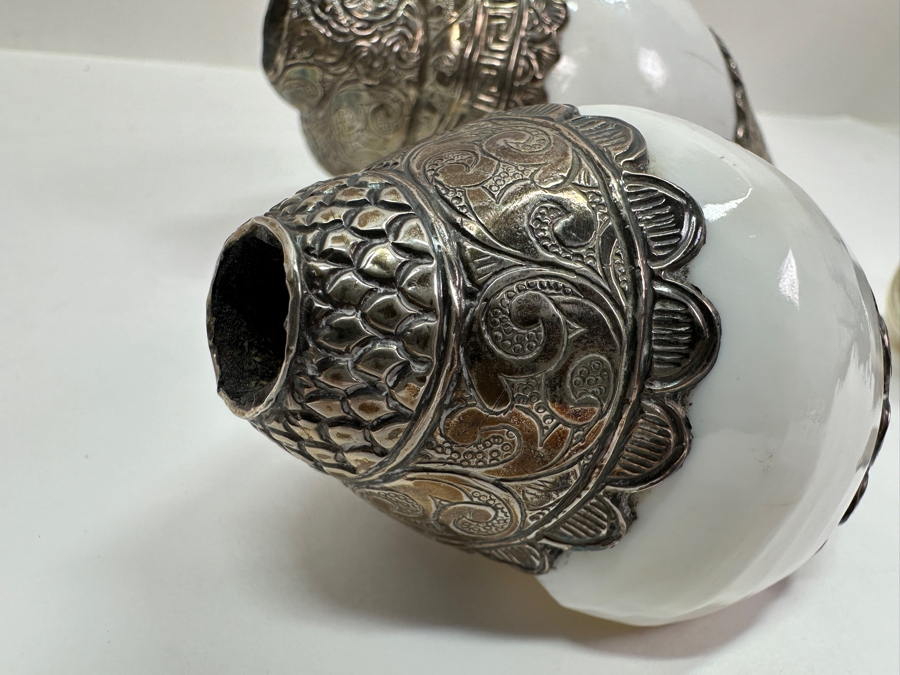 Set of (3) Tibetan Silver Shells 572g [Photo 4]