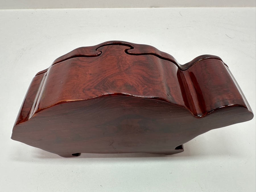 Hand Carved Wooden Lacquered Turtle Puzzle Box 6'W x 3'D x 2'H [Photo 7]