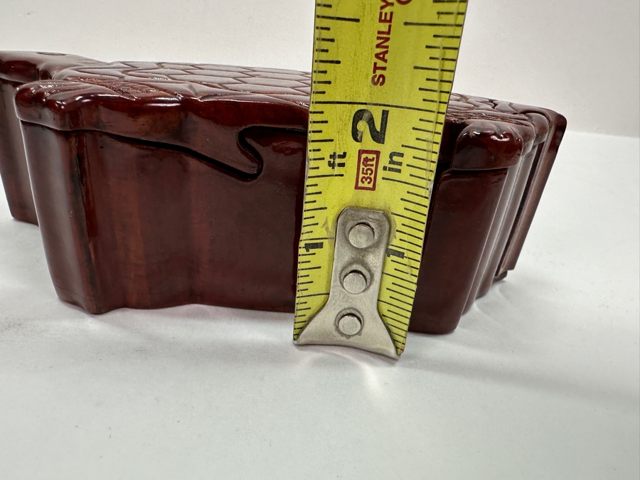 Hand Carved Wooden Lacquered Turtle Puzzle Box 6'W x 3'D x 2'H [Photo 12]