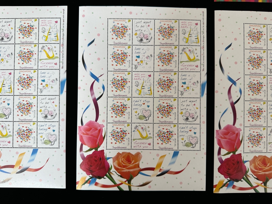 Just Added - Singapore Mint Postage Stamp Sheets 18 Sheets: Wallace & Gromit, Happy Lunar New Year & Thinking Of You [Photo 7]