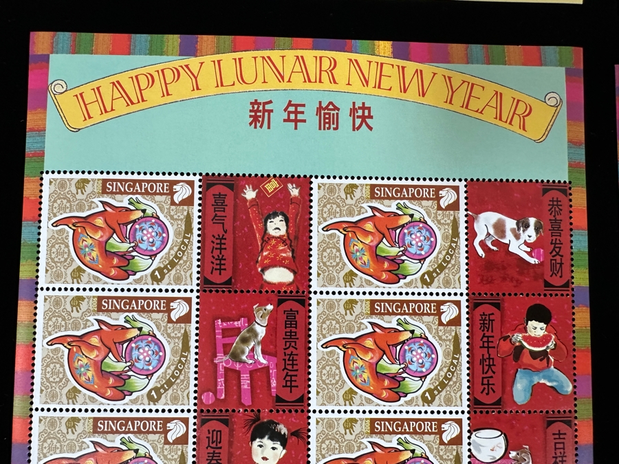 Just Added - Singapore Mint Postage Stamp Sheets 18 Sheets: Wallace & Gromit, Happy Lunar New Year & Thinking Of You [Photo 6]