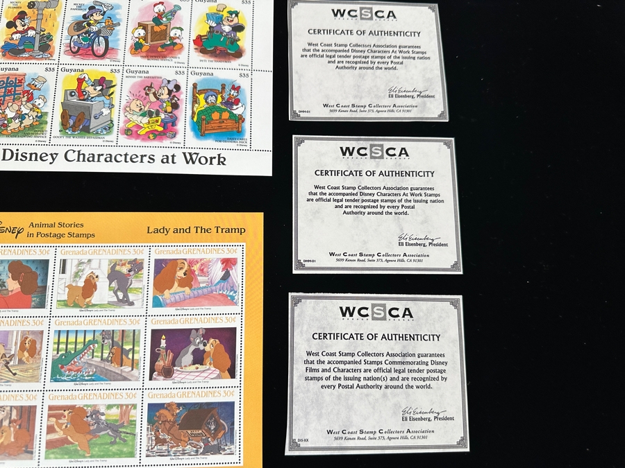 Mint Walt Disney Postage Stamps Disney Characters At Work From St. Vincent, Grenada Grenadines & Guyana [Photo 15]