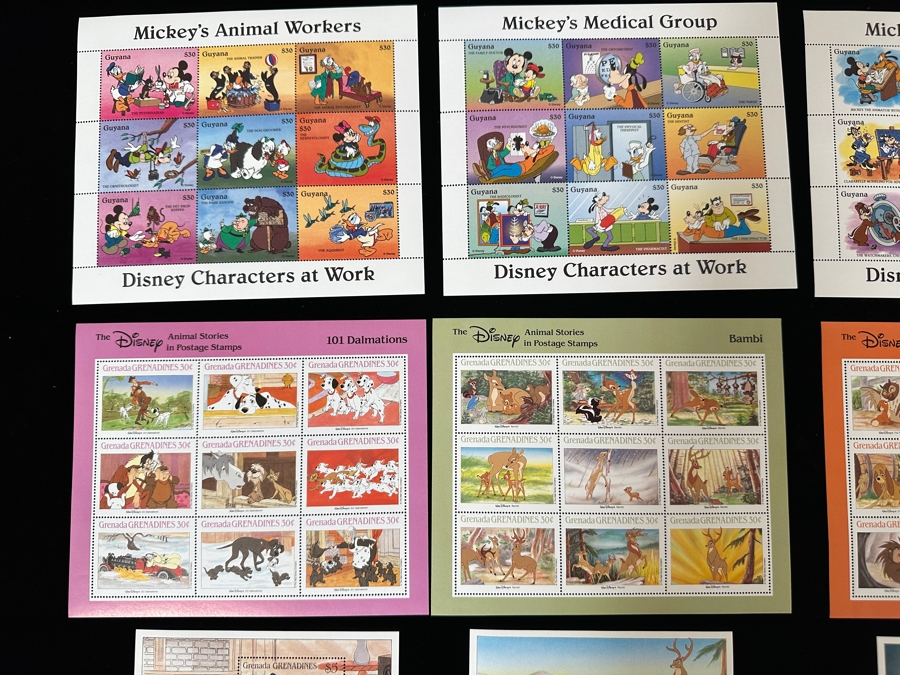 Mint Walt Disney Postage Stamps Disney Characters At Work From St. Vincent, Grenada Grenadines & Guyana [Photo 6]