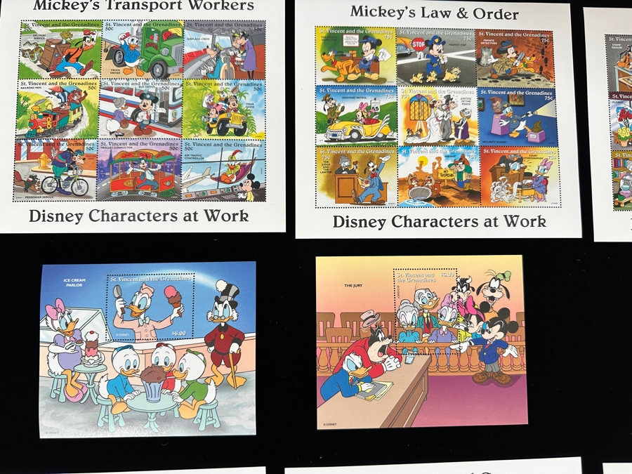 Mint Walt Disney Postage Stamps Disney Characters At Work From St. Vincent, Grenada Grenadines & Guyana [Photo 2]