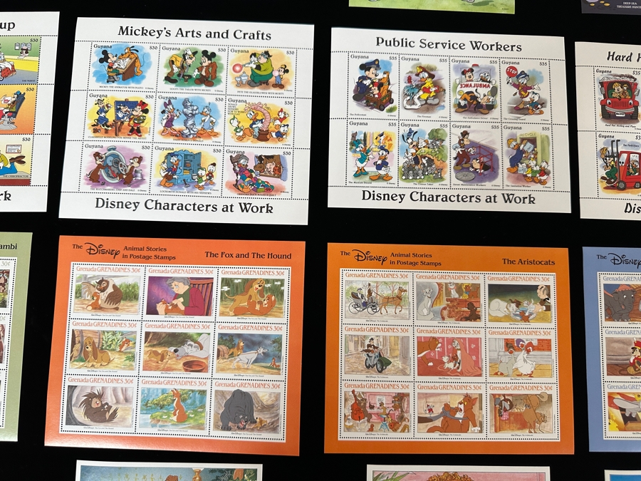 Mint Walt Disney Postage Stamps Disney Characters At Work From St. Vincent, Grenada Grenadines & Guyana [Photo 7]