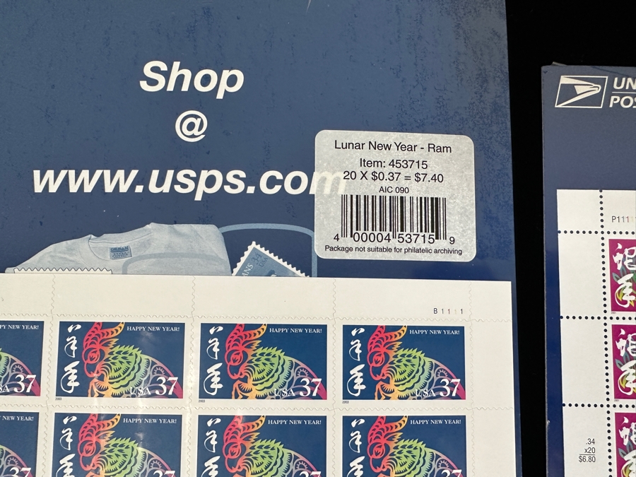 Just Added - United States Mint Postage Stamps Celebrating The Chinese New Year 22 Sheets / 440 Stamps $150+ Postage Value [Photo 18]