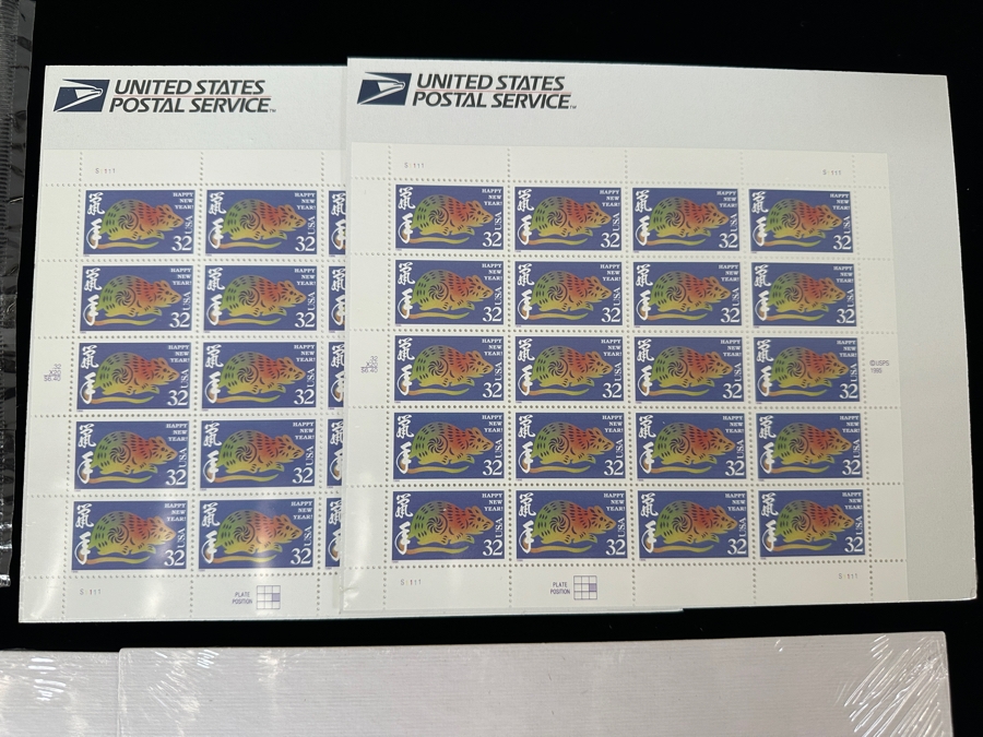 Just Added - United States Mint Postage Stamps Celebrating The Chinese New Year 22 Sheets / 440 Stamps $150+ Postage Value [Photo 8]