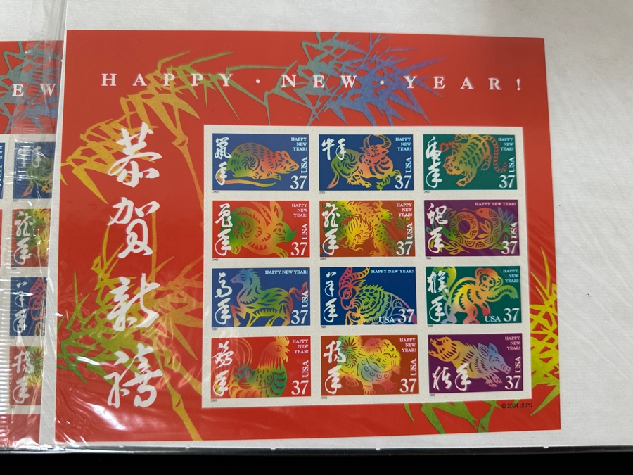 Just Added - United States Mint Postage Stamps Celebrating The Chinese New Year 22 Sheets / 440 Stamps $150+ Postage Value [Photo 3]