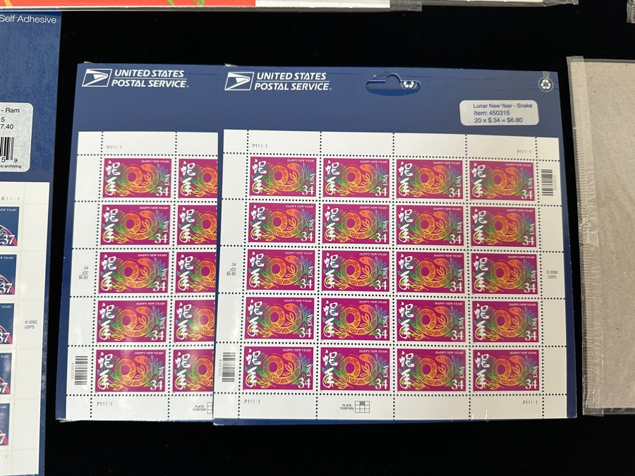 Just Added - United States Mint Postage Stamps Celebrating The Chinese New Year 22 Sheets / 440 Stamps $150+ Postage Value [Photo 15]