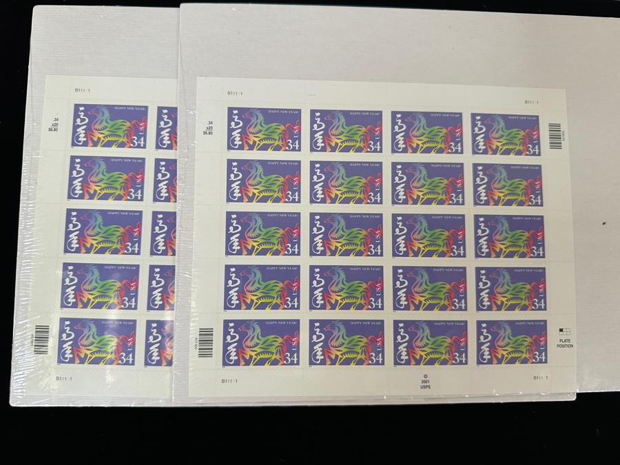 Just Added - United States Mint Postage Stamps Celebrating The Chinese New Year 22 Sheets / 440 Stamps $150+ Postage Value [Photo 10]