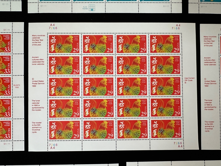 Just Added - United States Mint Postage Stamps Celebrating The Chinese New Year 14 Sheets / 280 Stamps $87.80 Postage Value [Photo 8]