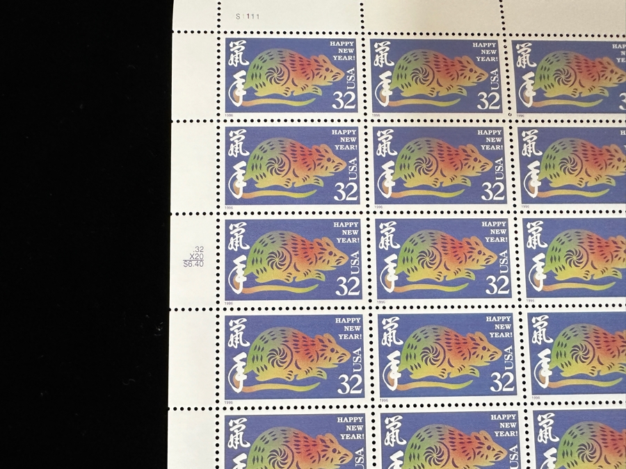 Just Added - United States Mint Postage Stamps Celebrating The Chinese New Year 14 Sheets / 280 Stamps $87.80 Postage Value [Photo 3]