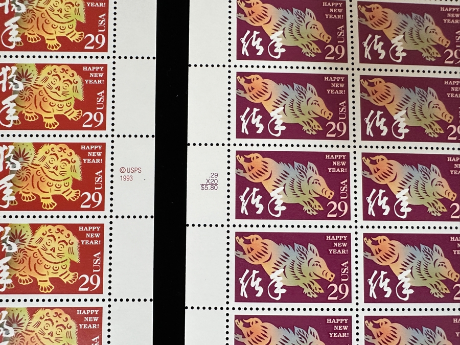 Just Added - United States Mint Postage Stamps Celebrating The Chinese New Year 14 Sheets / 280 Stamps $87.80 Postage Value [Photo 12]