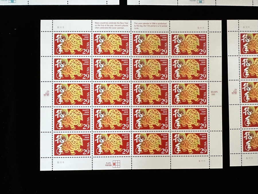 Just Added - United States Mint Postage Stamps Celebrating The Chinese New Year 14 Sheets / 280 Stamps $87.80 Postage Value [Photo 9]