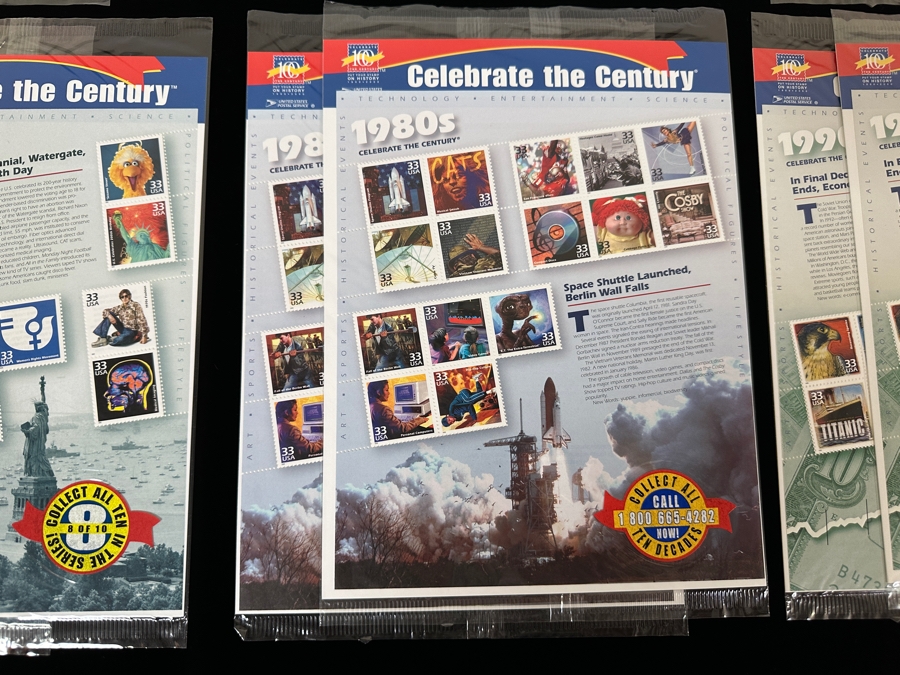 Just Added - US Mint Postage Stamps Celebrate The Century 1900-1990 (2 Sets Each) Total Of 20 Sets Over $100 Postage Stamp Value [Photo 10]