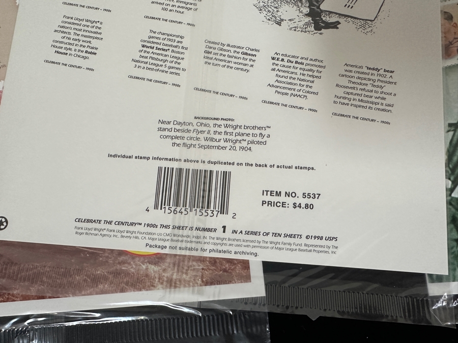 Just Added - US Mint Postage Stamps Celebrate The Century 1900-1990 (2 Sets Each) Total Of 20 Sets Over $100 Postage Stamp Value [Photo 13]