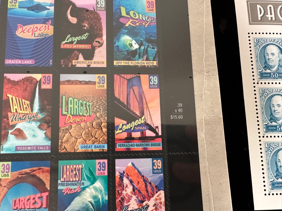Just Added - US Mint Postage Stamps: States Stamps, Wonders Of America, Pacific 1997 San Francisco, CA Franklin & Washington Souvenir Sheets & Washington 2006 World Philatelic Exhibition $134 Postage Value [Photo 5]