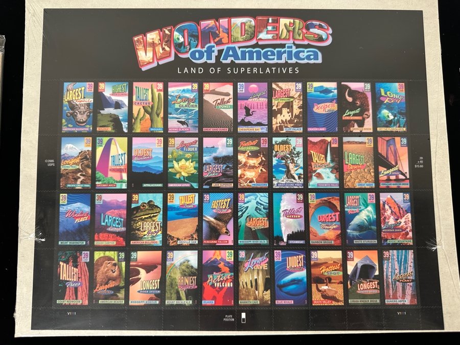 Just Added - US Mint Postage Stamps: States Stamps, Wonders Of America, Pacific 1997 San Francisco, CA Franklin & Washington Souvenir Sheets & Washington 2006 World Philatelic Exhibition $134 Postage Value [Photo 4]