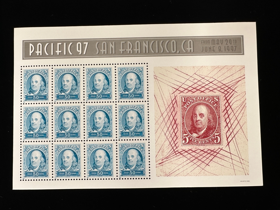 Just Added - US Mint Postage Stamps: States Stamps, Wonders Of America, Pacific 1997 San Francisco, CA Franklin & Washington Souvenir Sheets & Washington 2006 World Philatelic Exhibition $134 Postage Value [Photo 6]